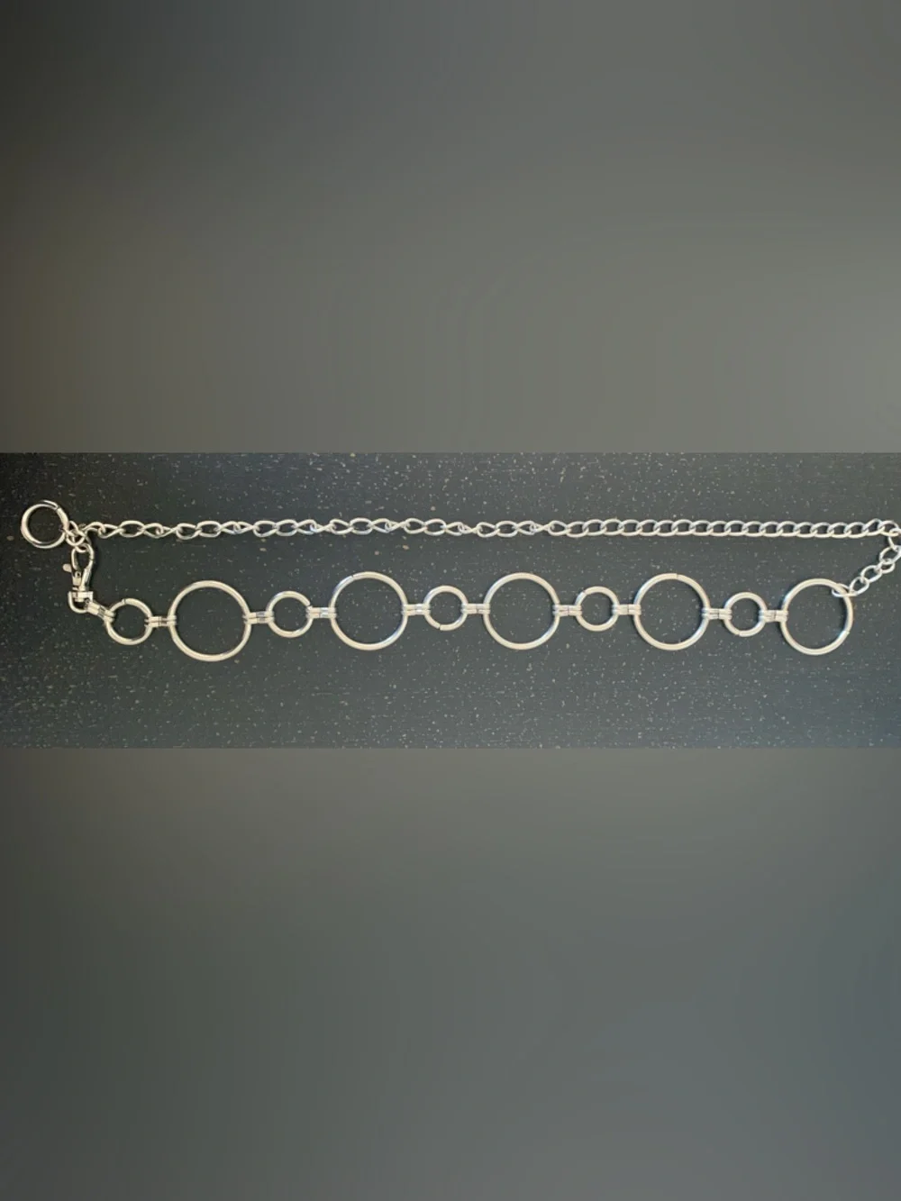 Vintage Silver Circle Link Belt - Women
